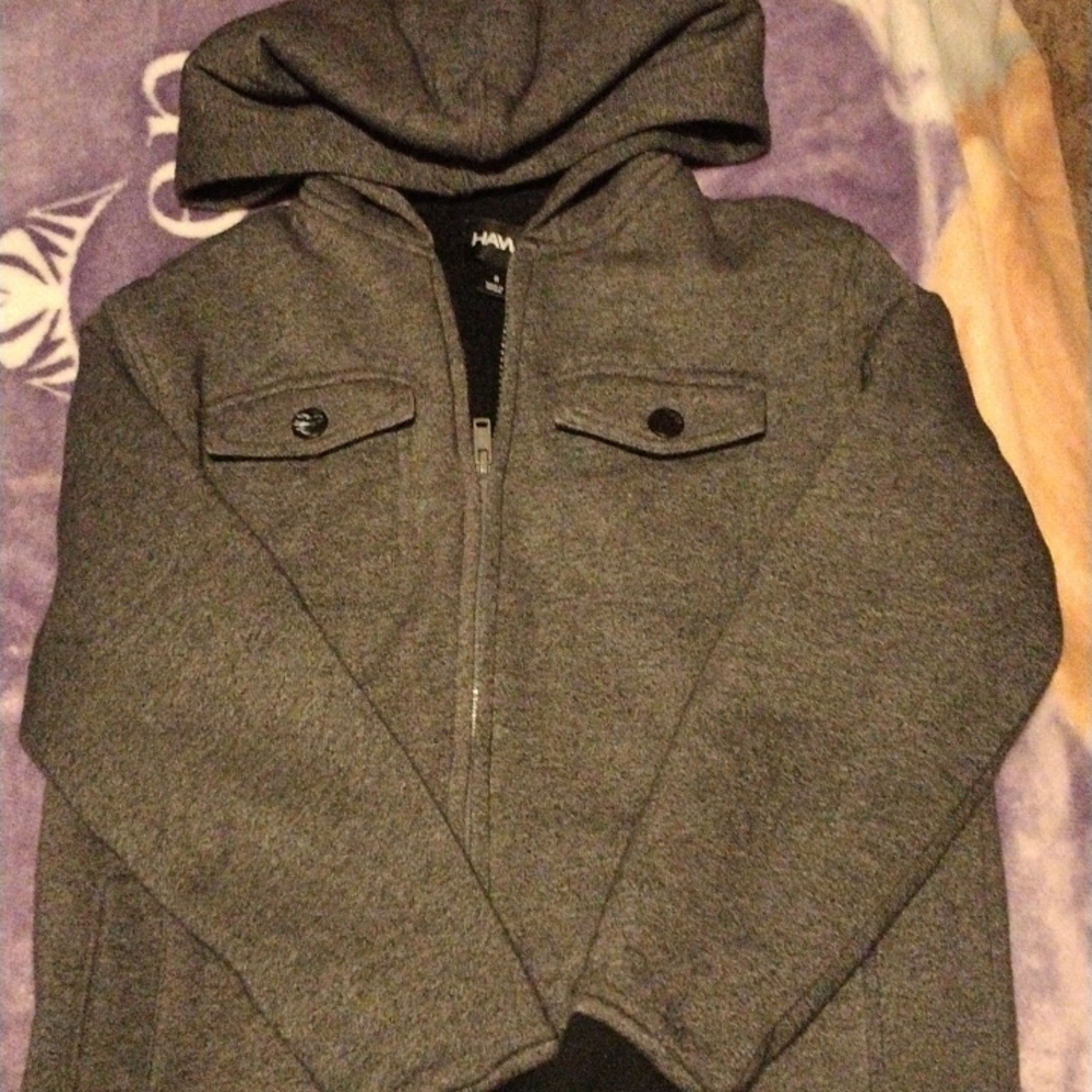 Hawk zip-up fur hoodie